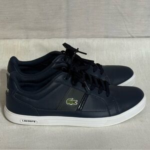 Lacoste Europa LCR3 Navy Leather Sneakers Men’s 9.5 NWOB